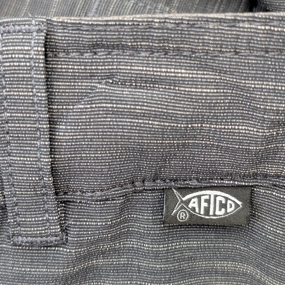 AFICO 365 Hybrid Chino Fishing Shorts Carcoal 9 Inch Inseam Men Size 36